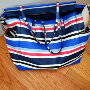 Kate Spade New York Laurel Way Stripe Kaylie Baby Diaper Bag Work Tote